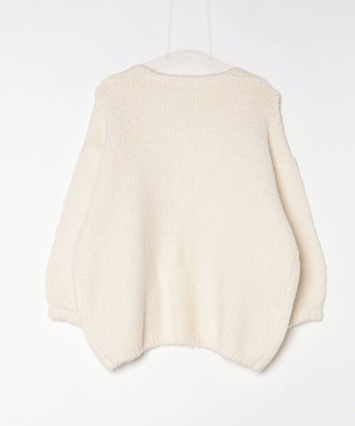 「flower」 ニットカーディガン FREE ホワイト レディース_画像2