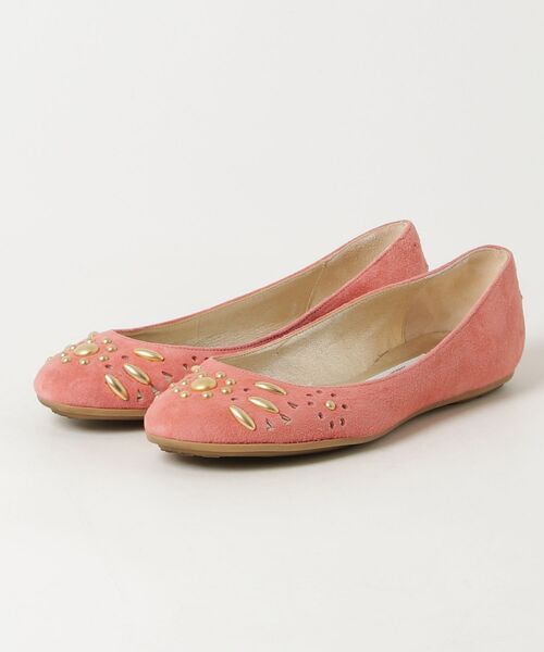 JIMMY CHOO（ジミーチュウ） フラットパンプス 36.5 ピンク レディース