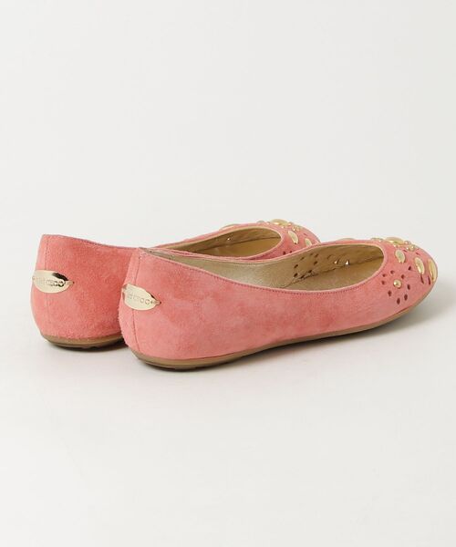 JIMMY CHOO スエード フラットパンプス ピンク 37.5 JIMMY CHOO（ジミーチュウ） フラットパンプス 36.5 ピンク レディース