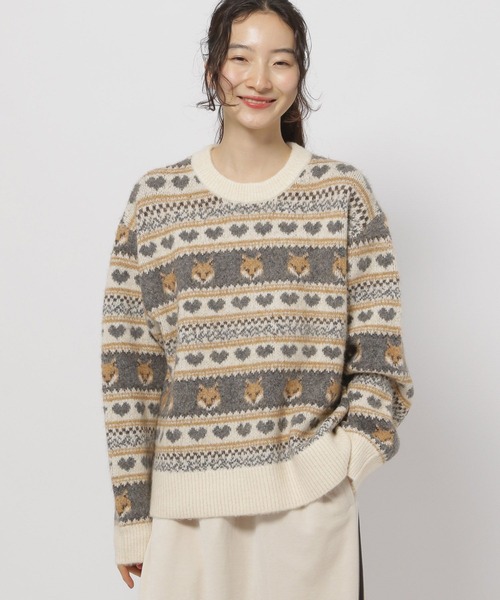 「niko and...」 長袖ニット LARGE ブルー レディース_画像8