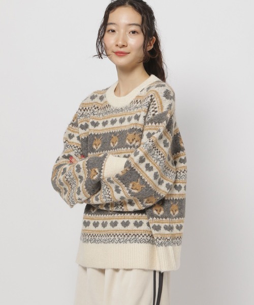 「niko and...」 長袖ニット LARGE ブルー レディース_画像9