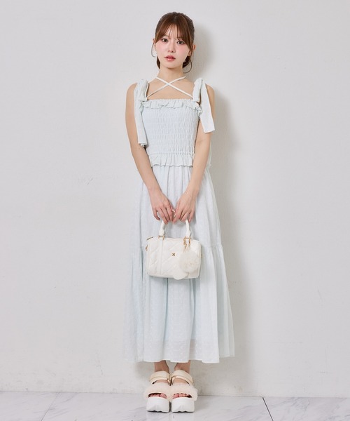 サンダル 「tulle collection」チュールフリルサンダル レディースの画像