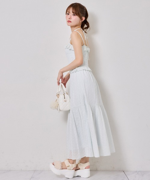サンダル 「tulle collection」チュールフリルサンダル レディースの画像