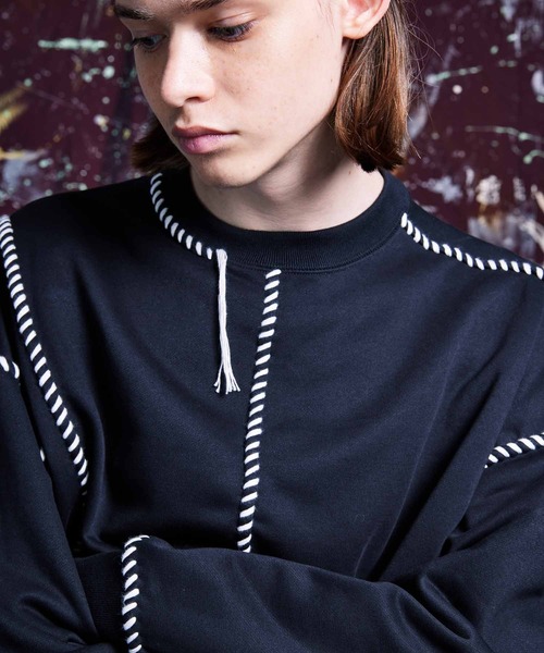 「MAISON SPECIAL」 スウェットカットソー 1 ブラック メンズ_画像7