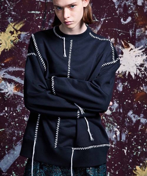 「MAISON SPECIAL」 スウェットカットソー 1 ブラック メンズ_画像8