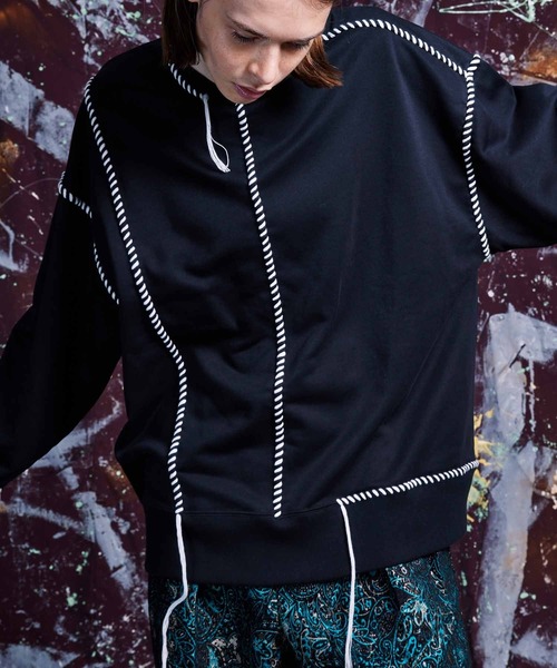 「MAISON SPECIAL」 スウェットカットソー 1 ブラック メンズ_画像9