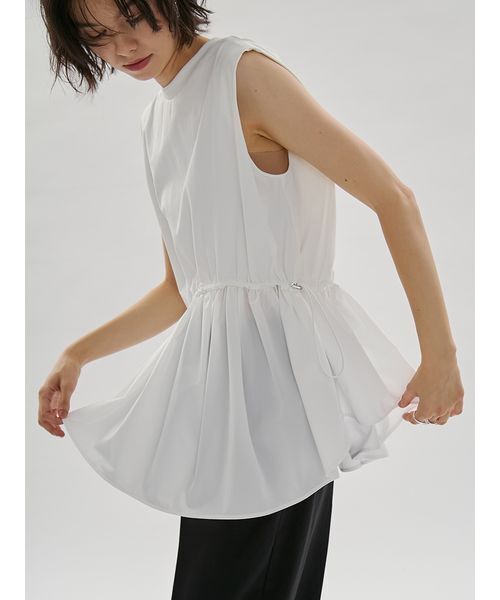 tシャツ フレアドッキングカットソー レディースの画像