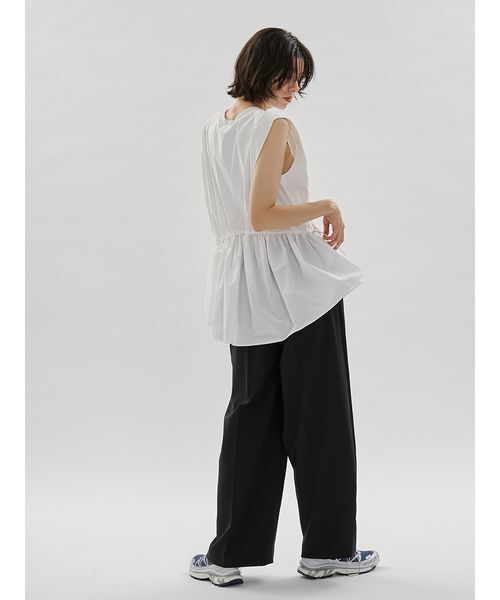 tシャツ フレアドッキングカットソー レディースの画像