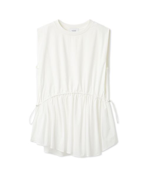 tシャツ フレアドッキングカットソー レディースの画像
