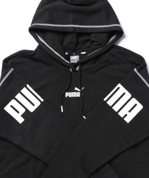 「PUMA」 プルオーバーパーカー X-LARGE ブラック レディース_画像3