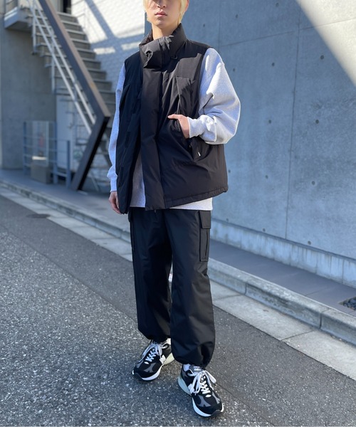 「SETUP7」 カーゴパンツ L ブラック メンズ_画像4