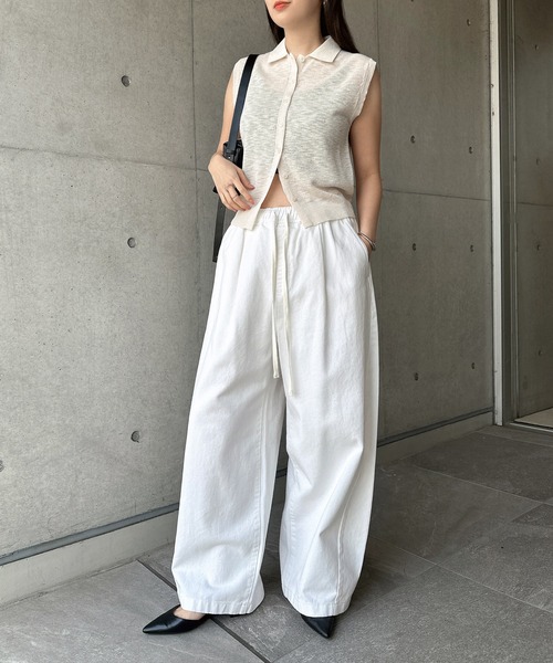 andme（アンドミー） サマーニット ニット セーター ノースリーブポロ