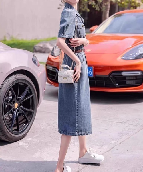 FAVORITO ワンピース 半袖 デニムワンピース : ZOZOTOWN Yahoo!店