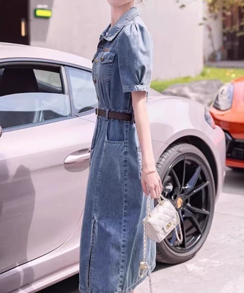 FAVORITO ワンピース 半袖 デニムワンピース : ZOZOTOWN Yahoo!店