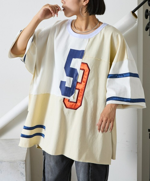 「etsinta」 半袖カットソー ONE SIZE チャコールグレー レディース_画像2
