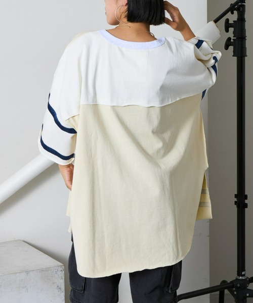 「etsinta」 半袖カットソー ONE SIZE チャコールグレー レディース_画像6