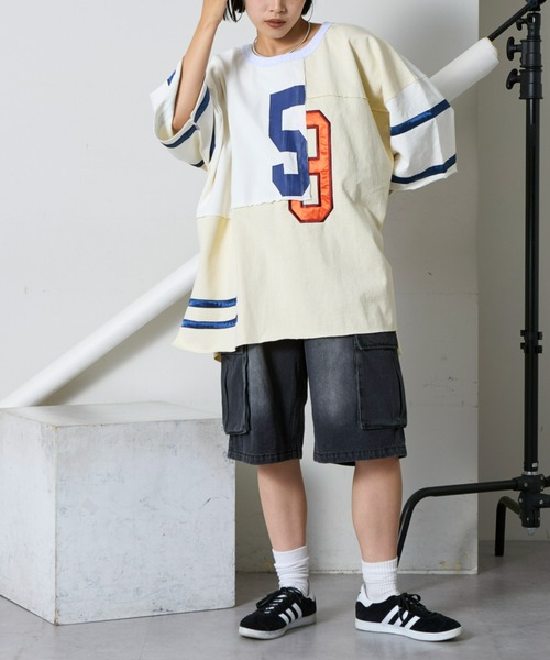 「etsinta」 半袖カットソー ONE SIZE チャコールグレー レディース_画像8