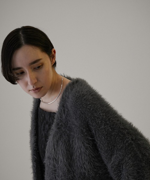 「SALON adam et rope'」 ニットカーディガン FREE チャコールグレー レディース_画像8