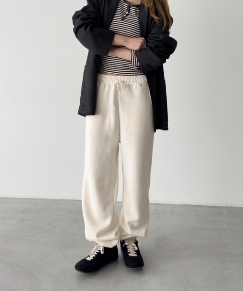 「CANAL JEAN」 スウェットパンツ ONE SIZE クリーム レディース
