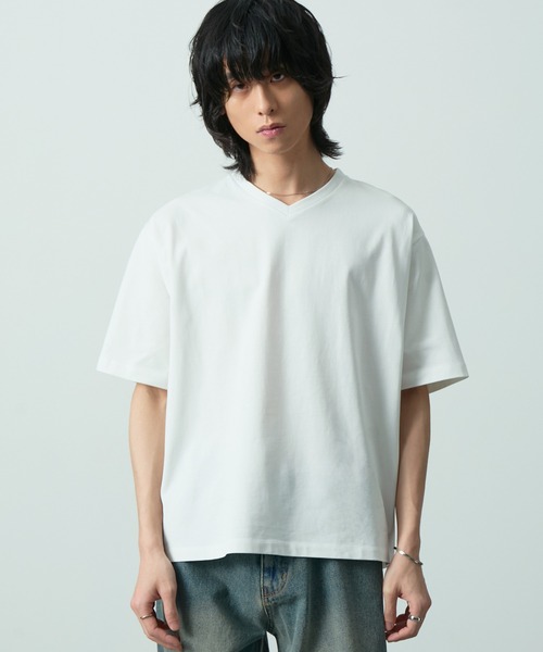 新品45R. 今期Vネック チビTシャツ 日本製 コットン100% CIYOT tシャツ 「接触冷感」クールハイゲージコットンレギュラー