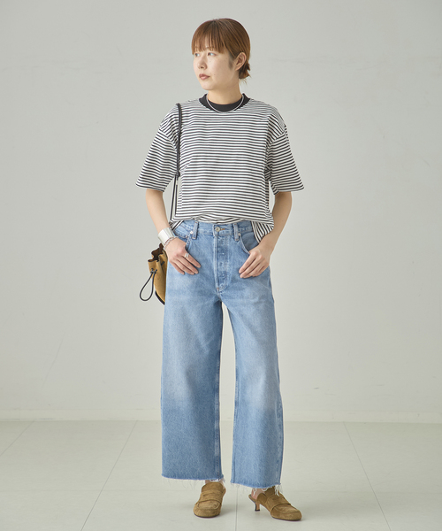 ジーンズ デニム デニムパンツ CITIZENS OF HUMANITY AYLA RAW HEM CROP デニムパンツ 2117C-1810の画像