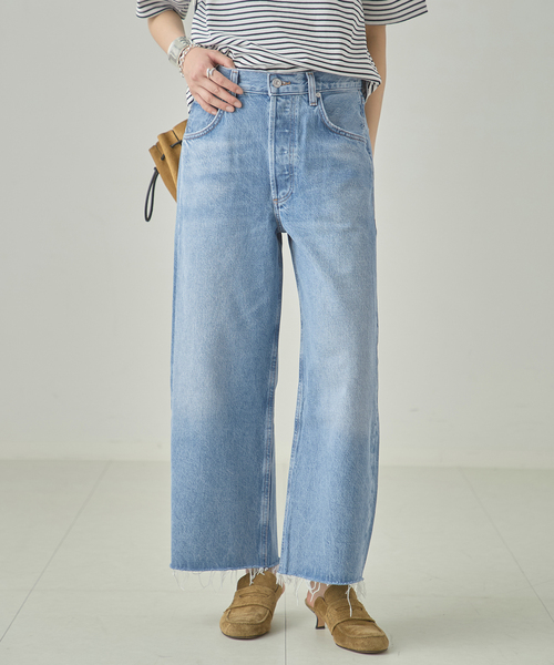 ジーンズ デニム デニムパンツ CITIZENS OF HUMANITY AYLA RAW HEM CROP デニムパンツ 2117C-1810の画像