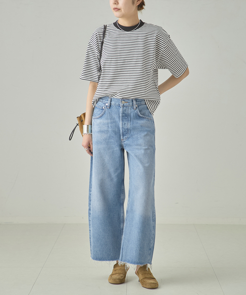 ジーンズ デニム デニムパンツ CITIZENS OF HUMANITY AYLA RAW HEM CROP デニムパンツ 2117C-1810の画像