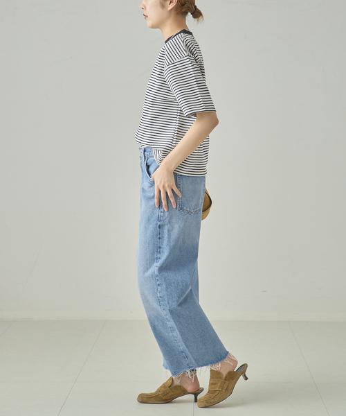 ジーンズ デニム デニムパンツ CITIZENS OF HUMANITY AYLA RAW HEM CROP デニムパンツ 2117C-1810の画像