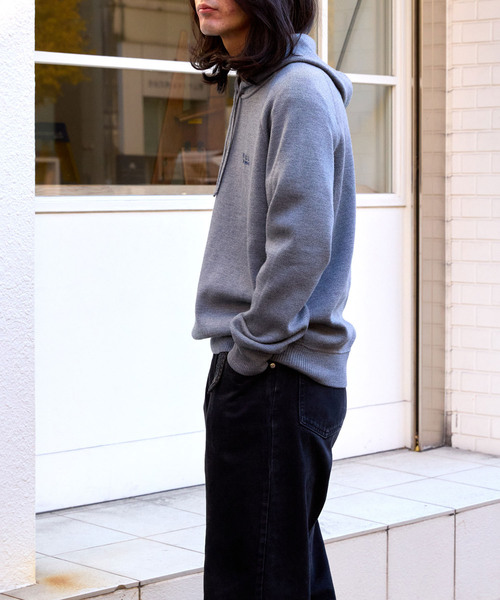 パーカー 「GALLIA/ガッリア」Knit hoodie メンズの画像