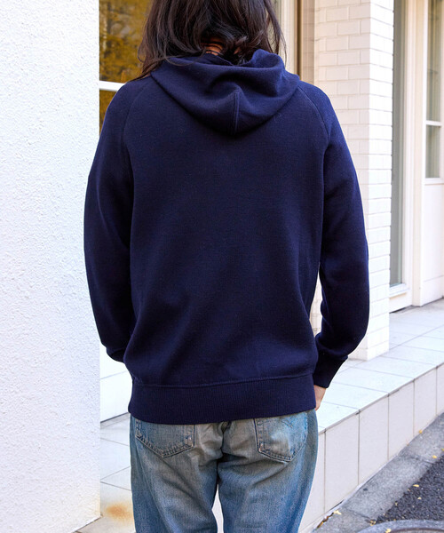 パーカー 「GALLIA/ガッリア」Knit hoodie メンズの画像