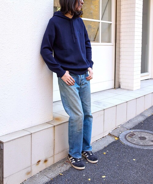 パーカー 「GALLIA/ガッリア」Knit hoodie メンズの画像
