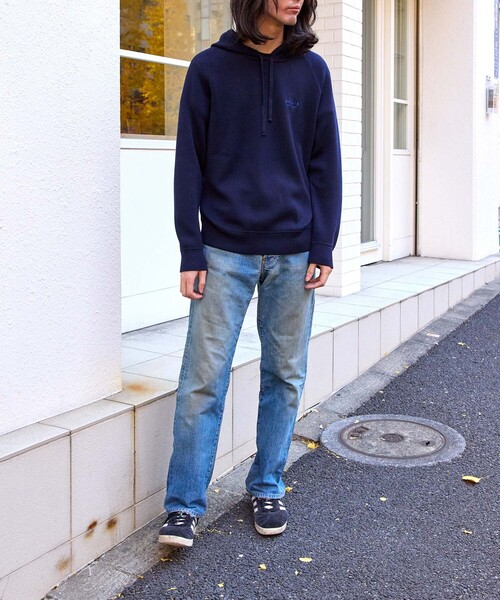 パーカー 「GALLIA/ガッリア」Knit hoodie メンズの画像