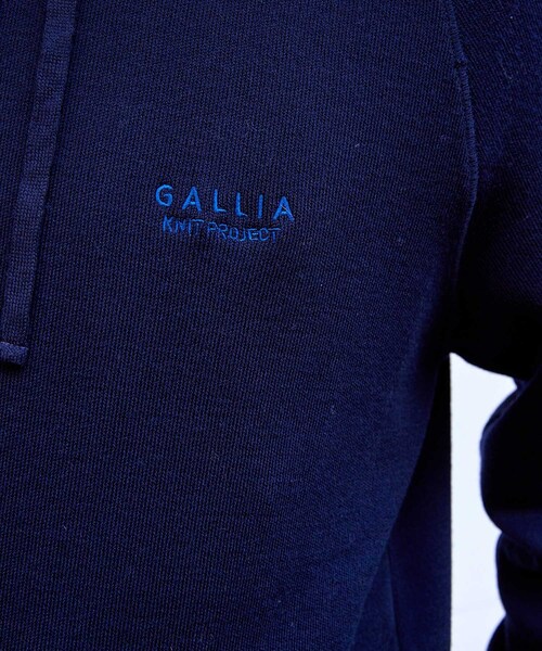 パーカー 「GALLIA/ガッリア」Knit hoodie メンズの画像