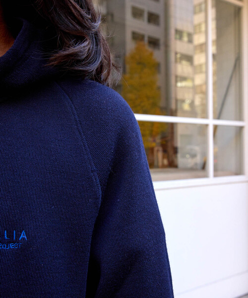 パーカー 「GALLIA/ガッリア」Knit hoodie メンズの画像