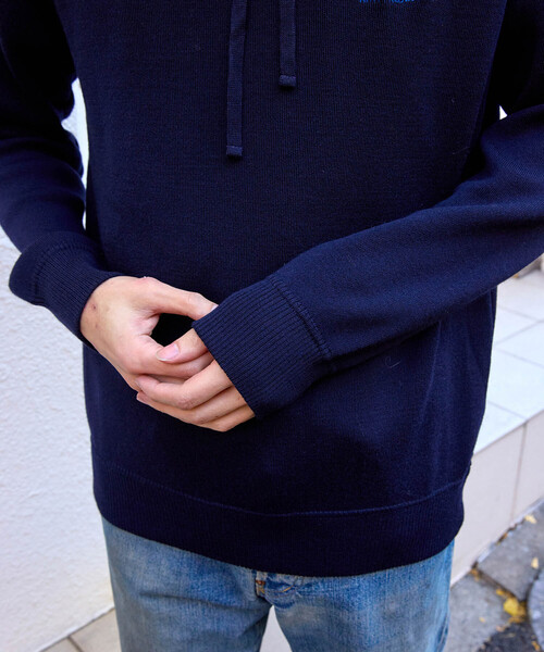 パーカー 「GALLIA/ガッリア」Knit hoodie メンズの画像