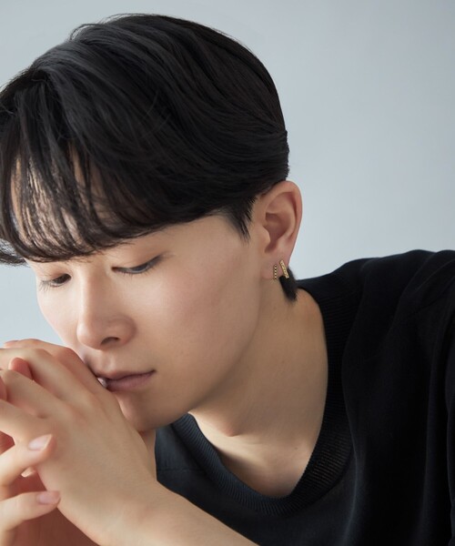 ピアス 「ダブルピアス」 ジルコニア レディースの画像