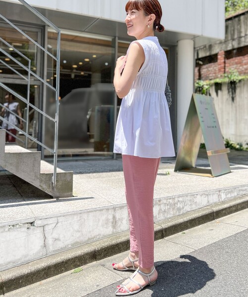 「NOLLEY'S」 イージーパンツ 36 インディゴブルー レディース_画像6