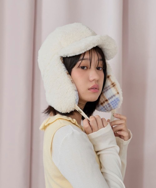 「kaorinomori」 キャスケット M/57.5cm ブラック レディース_画像7