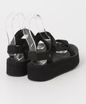 「Teva」 ヒールサンダル 22cm ブラッ...の詳細画像1