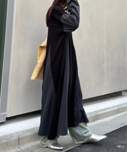 「etsinta」 長袖ワンピース ONE SIZE ブラック レディース_画像7