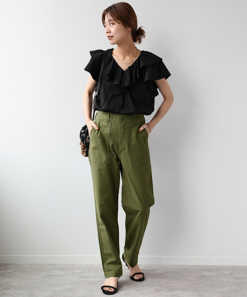 「JOURNAL STANDARD relume」 カーゴパンツ 40 カーキ レディース_画像8