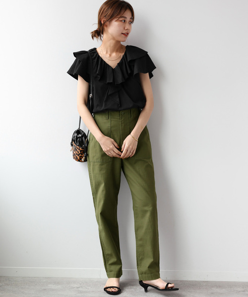 「JOURNAL STANDARD relume」 カーゴパンツ 40 カーキ レディース_画像9
