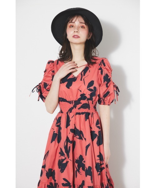 「rienda」 半袖ワンピース MEDIUM ベージュ系その他 レディース_画像2