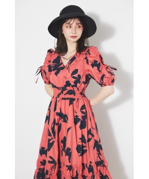 「rienda」 半袖ワンピース MEDIUM ベージュ系その他 レディース_画像3