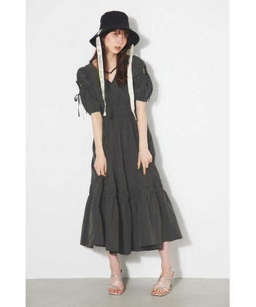 「rienda」 半袖ワンピース MEDIUM ベージュ系その他 レディース_画像7