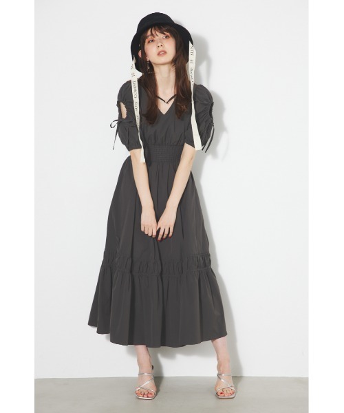 「rienda」 半袖ワンピース MEDIUM ベージュ系その他 レディース_画像8