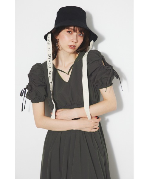 「rienda」 半袖ワンピース MEDIUM ベージュ系その他 レディース_画像9