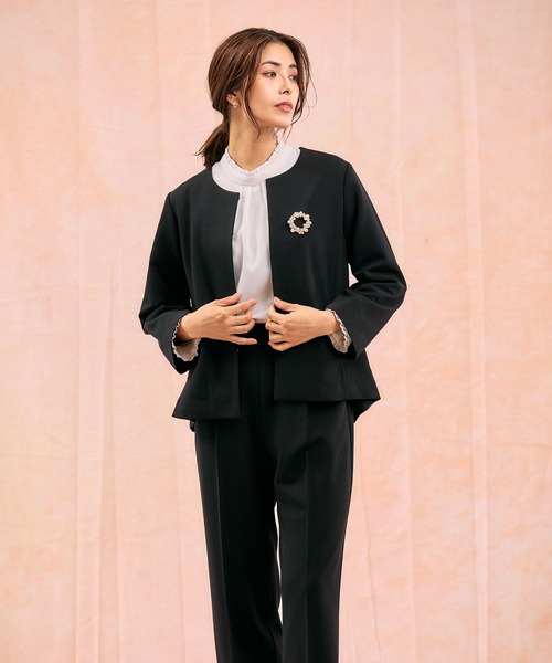 「GLOBAL WORK」 パンツスーツ MEDIUM グレイッシュベージュ レディース_画像7