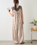 サロペット オーバーオール 「2サイズ展開」花...の詳細画像1