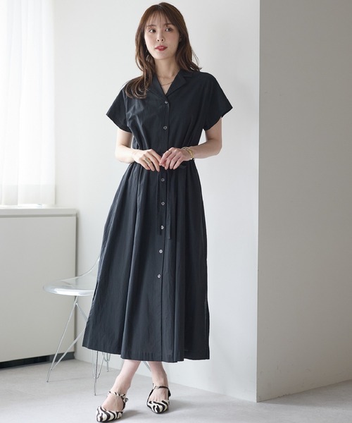 「PREFERIR」 半袖ワンピース X-LARGE ブラック レディース_画像4